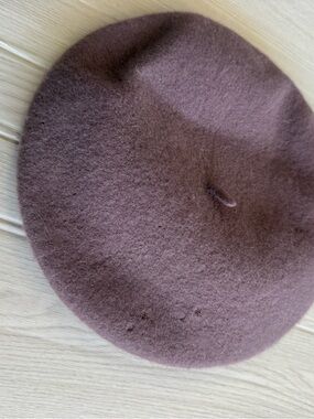 Rylee + Cru 100% Wool Beret Hat Brown Youth M/L